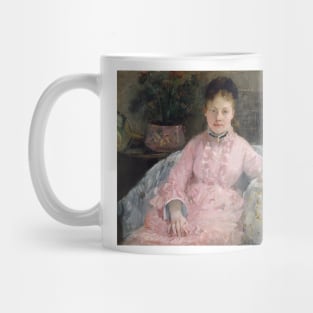 The Pink Dress by Berthe Morisot Mug